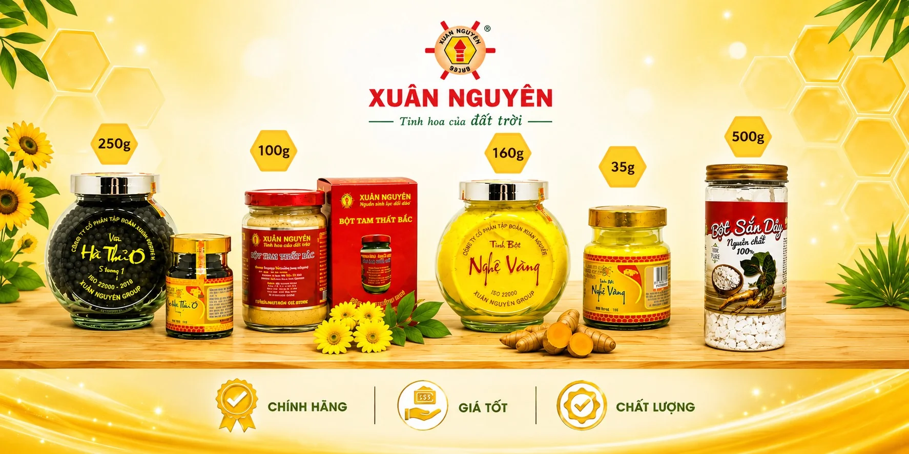 Chuyên cung cấp các sản phẩm Mật ong, bột nghệ, hà thủ ô, dầu dừa, bột tam thất bắc